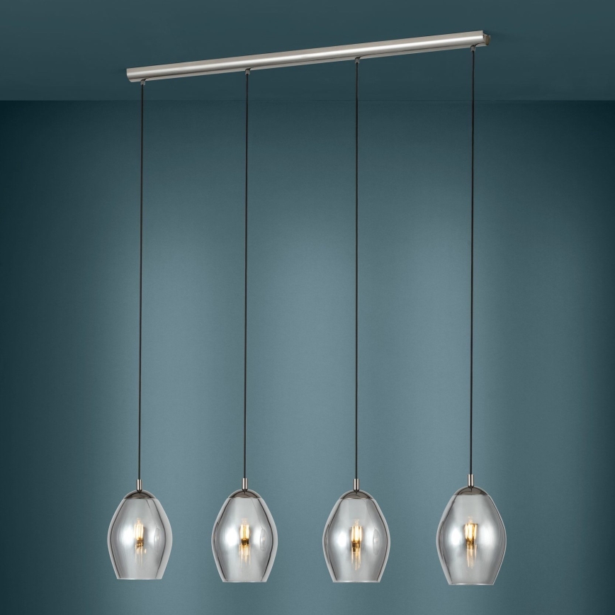 Eglo - Luster na sajli 4xE27/60W/230V dimna