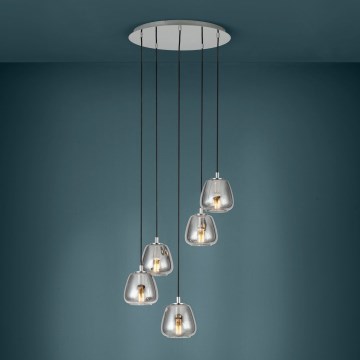 Eglo - Luster na sajli 5xE27/40W/230V dimna