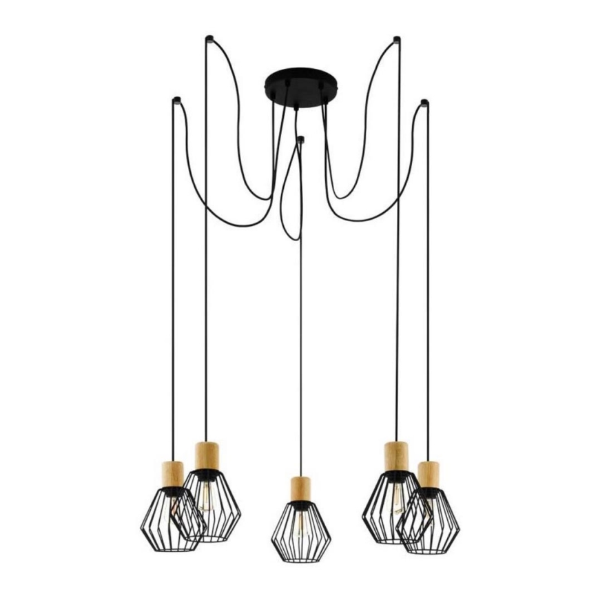 Eglo - Luster na sajli 5xE27/60W/230V pauk