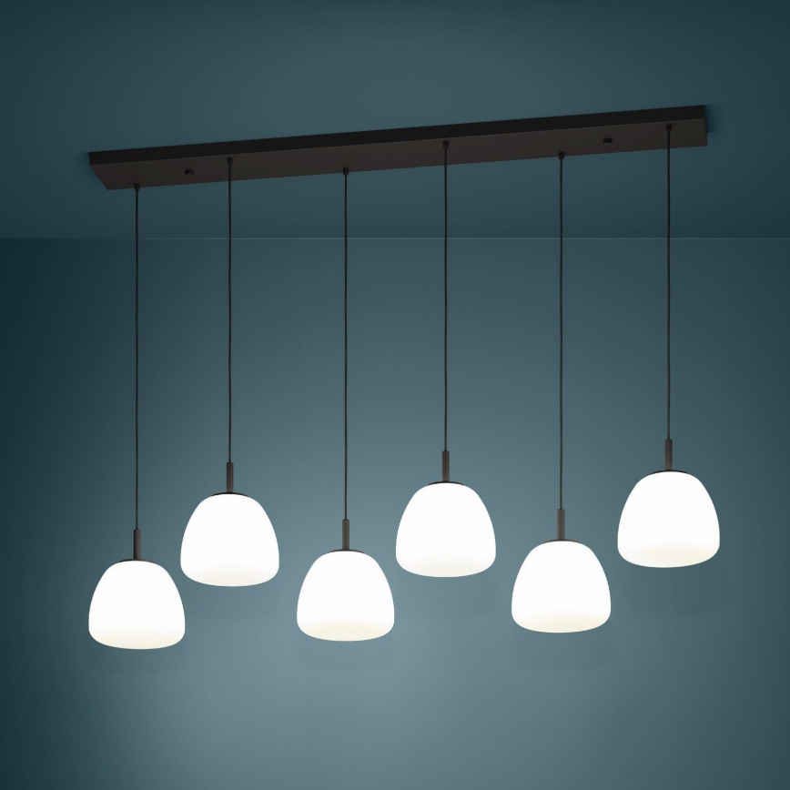 Eglo - Luster na sajli 6xE27/40W/230V crna