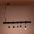 Eglo - Luster na sajli TOWNSHEND 5xE27/40W/230V crna