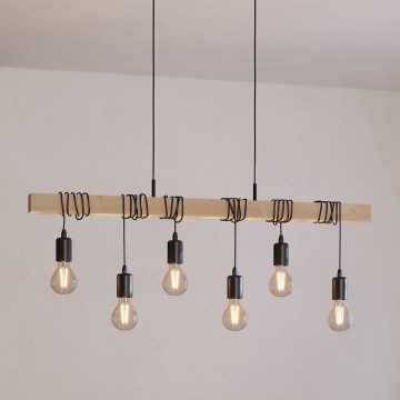 Eglo - Luster na sajli TOWNSHEND 6xE27/60W/230V - FSC certificirano