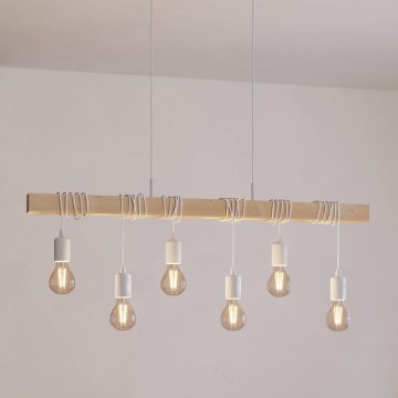 Eglo - Luster na sajli TOWNSHEND 6xE27/60W/230V - FSC certificirano