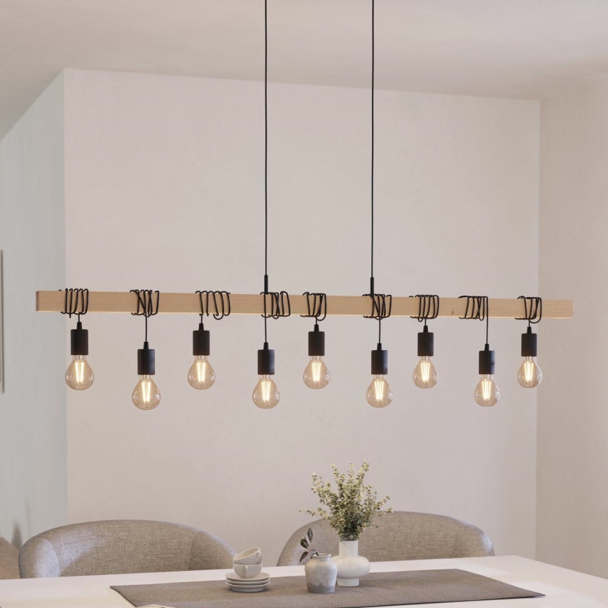 Eglo - Luster na sajli TOWNSHEND 9xE27/60W/230V