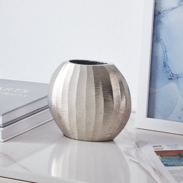 Eglo - Metalna vaza 13x15 cm srebrna