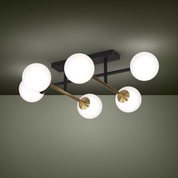 Eglo - Nadgradni luster 6xE14/40W/230V zlatna/crna