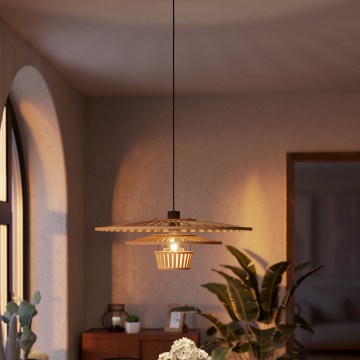 Eglo - Ovjesna svjetiljka na kabelu 1xE27/40W/230V bambus