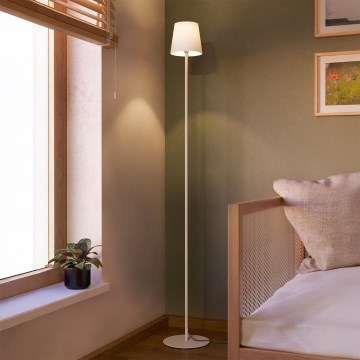 Eglo - Podna lampa 1xE14/7,5W/230V krem/bijela