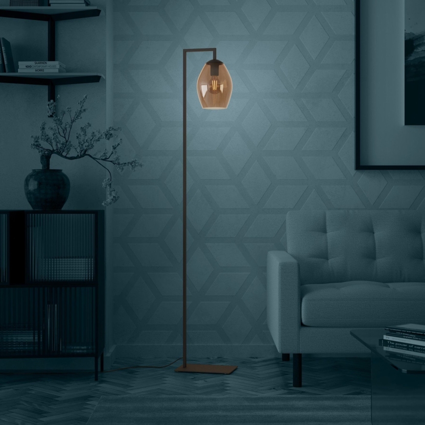 Eglo - Podna lampa 1xE27/40W/230V smeđa