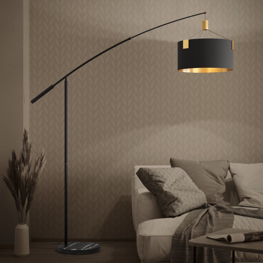Eglo - Podna lampa 3xE27/40W/230V crna/zlatna