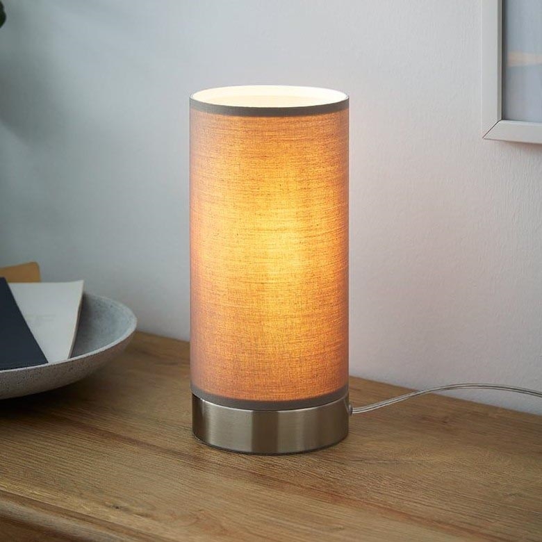 Eglo - Prigušiva stolna lampa 1xE27/40W/230V taupe