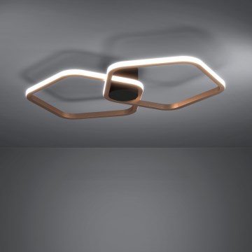 Eglo - Prigušivo LED stropno svjetlo LED/20W/230V zlatno + daljinski upravljač