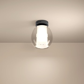 Eglo - prigušivo LED stropno svjetlo LED/5,5W/230V + LED/1,6W 2200-6500K promjer 25 cm crni krom + daljinski upravljač