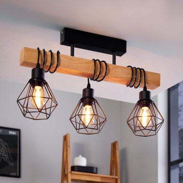 Eglo - Prislonjena stropna svjetiljka TOWNSHEND 3xE27/60W/230V