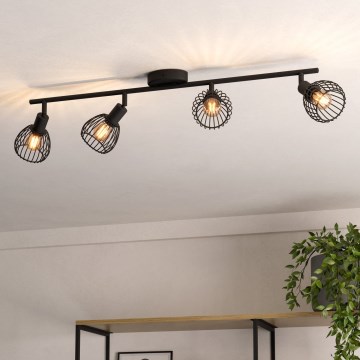 Eglo - Reflektorska svjetiljka 4xE14/40W/230V crna