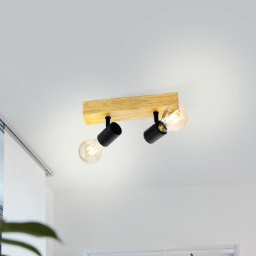 Eglo - Reflektorska svjetiljka TOWNSHEND 2xE27/60W/230V - FSC certificirano