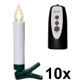 Eglo - SET 10x LED Rasvjeta za božićno drvce 1xLED/0,06W/1xAA IP44 +DU