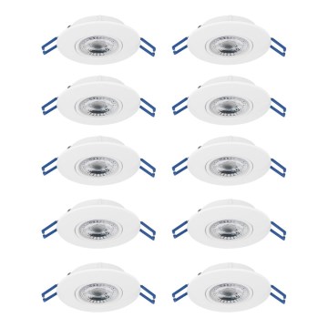 Eglo - SET 10x ugradna stropna LED svjetiljka LED/4,9W/230V 2700/4000/6500K Ø 9 cm bijela