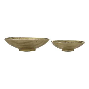 Eglo - SET 2x Dekorativni poslužavnik pr. 28/21 cm zlatna