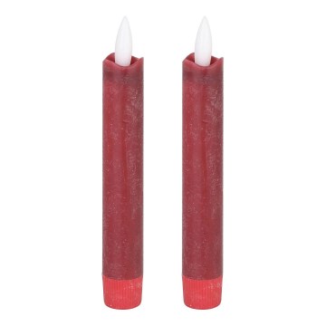Eglo - SET 2x LED Svijeća LED/1xAAA 15 cm crvena