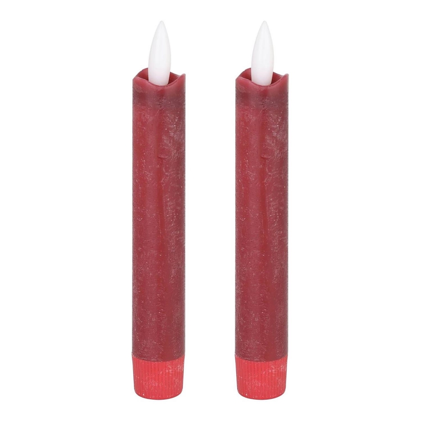 Eglo - SET 2x LED Svijeća LED/1xAAA 15 cm crvena
