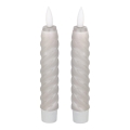 Eglo - SET 2x LED svijeća LED/1xAAA 15 cm siva