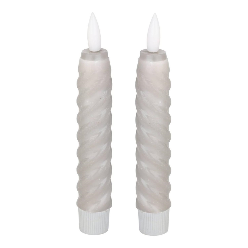 Eglo - SET 2x LED Svijeća LED/1xAAA 15 cm siva