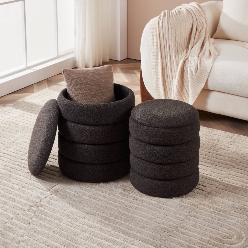 Eglo - SET 2x Tabureta promjera 33,5/40 cm crna