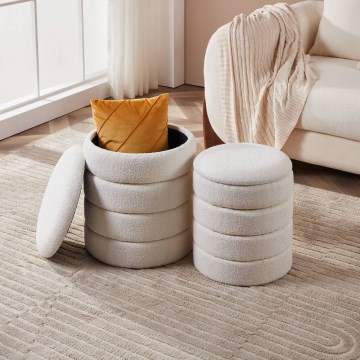 Eglo - SET 2x Tabureti promjera 33,5/40 cm bijela