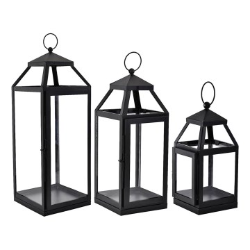 Eglo - SET 3x Fenjer 56/41/25 cm crna