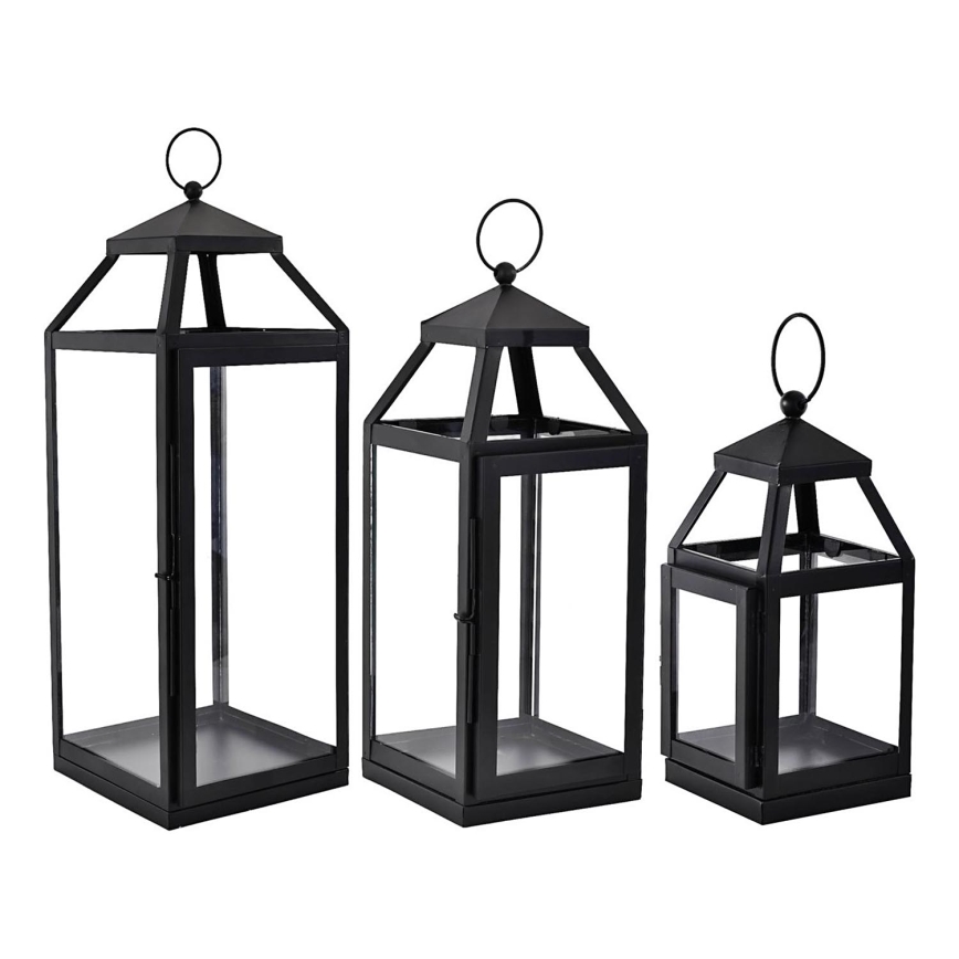 Eglo - SET 3x Fenjer 56/41/25 cm crna