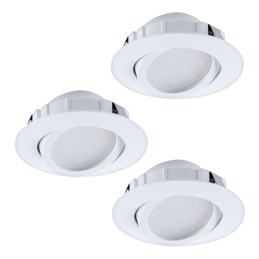 Eglo - SET 3x LED Prigušiva ugradbena svjetiljka PINEDA 1xLED/5,5W/230V