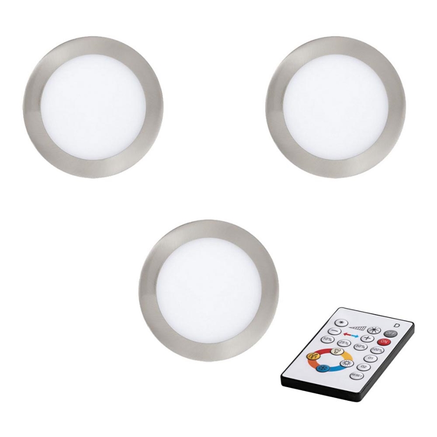 Eglo - SET 3x LED Prigušiva ugradbena svjetiljka TINUS LED/17W/230V + DU