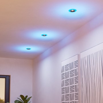 Eglo - SET 3x LED RGBW Prigušiva ugradbena svjetiljka za kupaonicu 3xLED/3,8W/230V 2700-6500K IP44 + daljinski upravljač