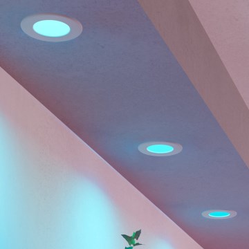 Eglo - SET 3x LED RGBW prigušivo kupaonsko ugradno stropno svjetlo LED/2,8W/230V 2700-6500K Ø 8,8 cm IP44 bijela