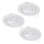 Eglo - SET 3x LED Ugradbena svjetiljka 1xGU10/4W/230V bijela