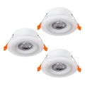 Eglo - SET 3x LED Ugradbena svjetiljka 3xLED/4,8W/230V bijela