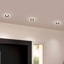 Eglo - SET 3x LED Ugradbena svjetiljka 3xLED/4,8W/230V crna