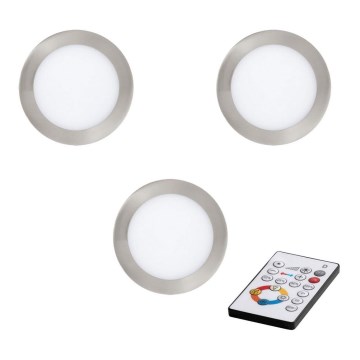 Eglo - SET 3x LED Ugradbena svjetiljka TINUS LED/11W/230V + daljinski upravljač