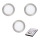 Eglo - SET 3x LED Ugradbena svjetiljka TINUS LED/11W/230V + daljinski upravljač