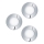 Eglo - SET 3x LED Ugradbena svjetiljka za kupaonicu FUEVA 1xLED/2,8W/230V IP44 sjajni krom