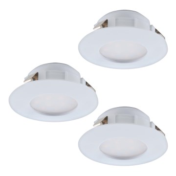 Eglo - SET 3x LED Ugradbena svjetiljka za kupaonicu PINEDA 1xLED/4,9W/230V IP44