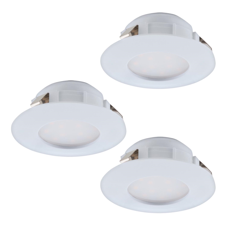 Eglo - SET 3x LED Ugradbena svjetiljka za kupaonicu PINEDA 1xLED/4,9W/230V IP44