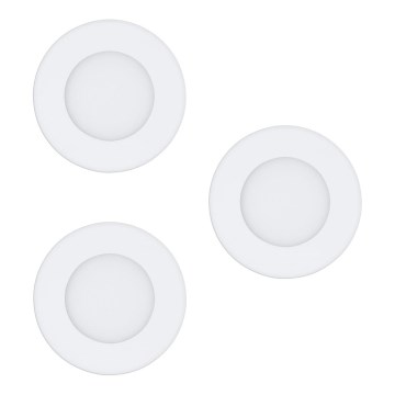 Eglo - SET 3x LED ugradna stropna svjetiljka FUEVA-RW 1xLED/2,8W/230V Ø 8,5 cm