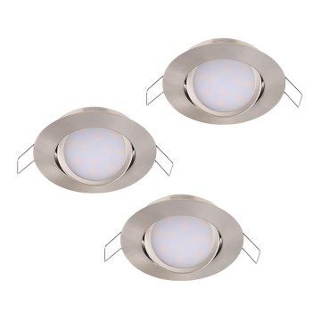 Eglo - SET 3x LED Ugradna svjetiljka MUNIZ 1xLED/6W/230V