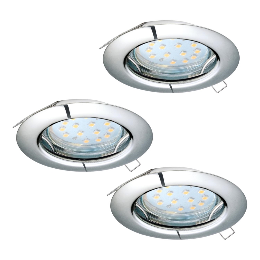 Eglo - SET 3x LED Ugradna svjetiljka PENETO 3xGU10-LED/3W/230V