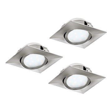 Eglo - SET 3x LED ugradna svjetiljka PINEDA 1xLED/4,9W/230V