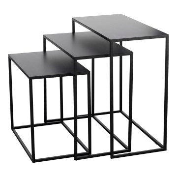 Eglo - SET 3x Pomoćni stolić crna