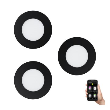 Eglo - SET 3x prigušivo kupaonsko LED svjetlo FUEVA-Z LED/2,8W/230V IP44 Ø 8,5 cm