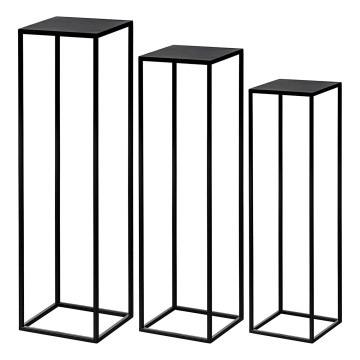 Eglo - SET 3x Stalak za cvijeće crna
